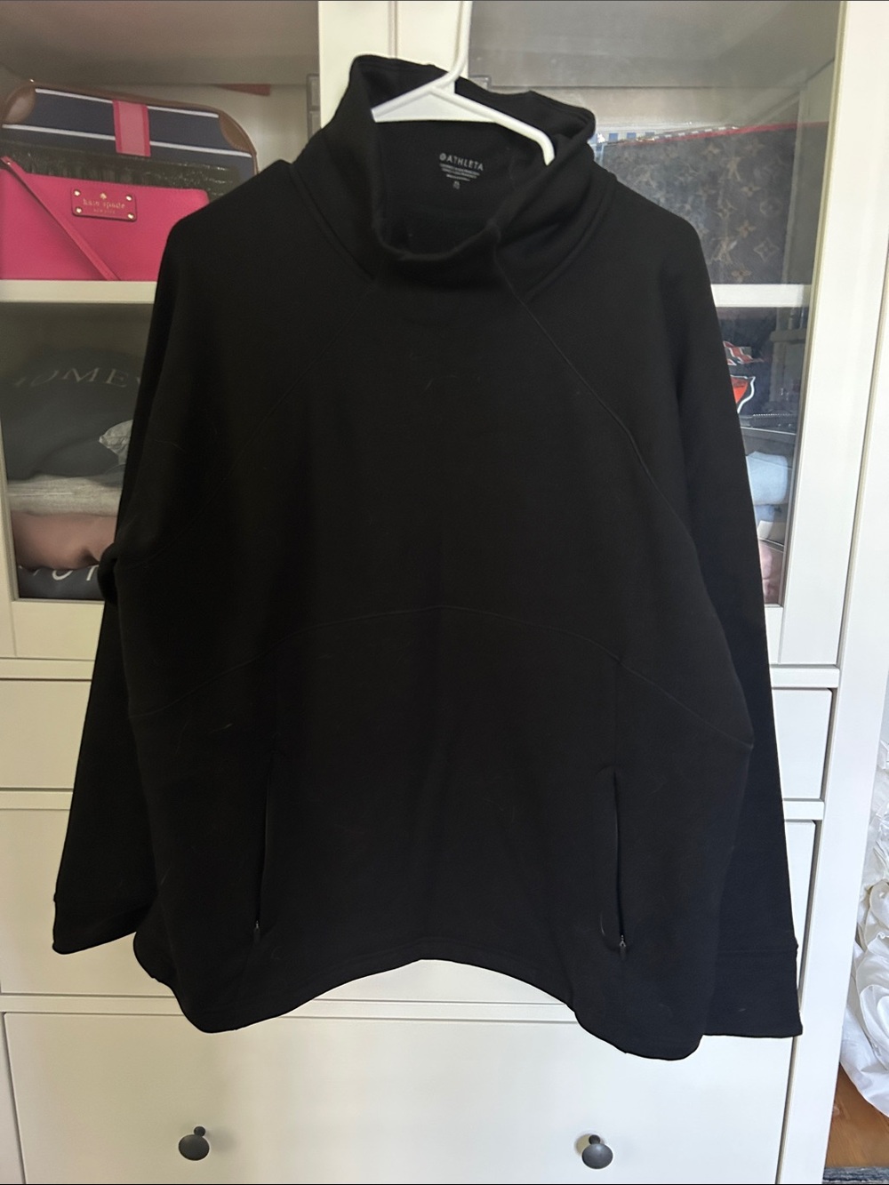 Athleta Black Turtleneck Pullover Sweater